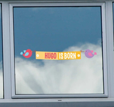 Sticker personnalisable affiche fenêtre