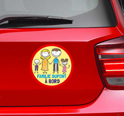 Sticker voiture personnalisable características
