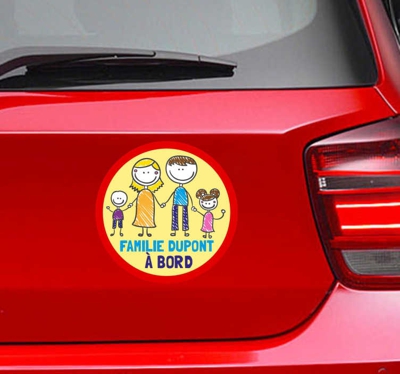 Sticker voiture personnalisable