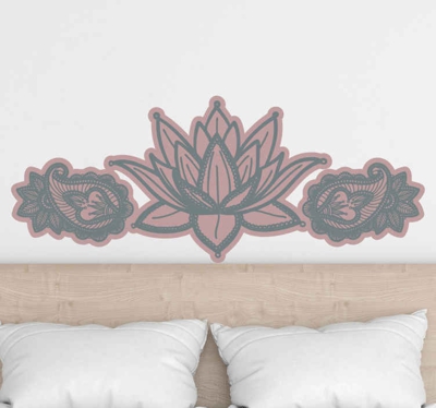 Sticker pour Tete de Lit Fleur de lotus pour tête de lit