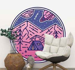 Sticker mural nature Rose des montagnes precio