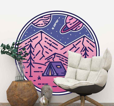 Sticker mural nature Rose des montagnes