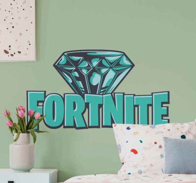 Sticker Mural Jeu Video Logo fortnite strass