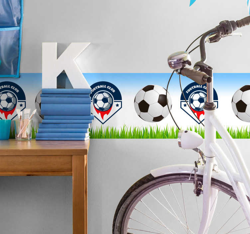 Frise adhésive équipe de football personnalisable características