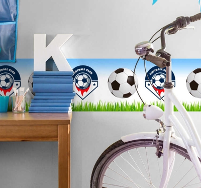 Frise adhésive équipe de football personnalisable
