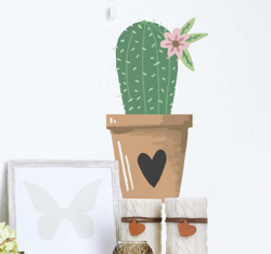 Sticker cactus et coeur características