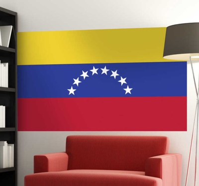 Autocollant mural drapeau Venezuela