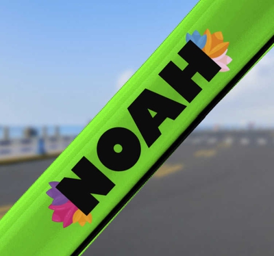 Décor de fleurs de vélo tulipes personnalisable