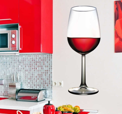 Sticker cuisine vin rouge