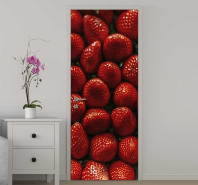 Sticker de porte Fraises