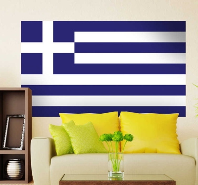 Autocollant mural drapeau Grèce