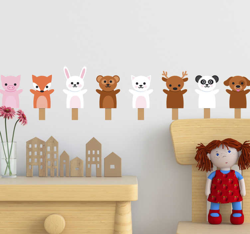 Sticker Maison Dessin de Marionnettes en oferta