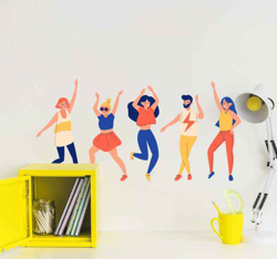 Sticker Deco Meuble Les gens dansent en oferta