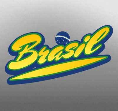 Sticker Brasil couleurs drapeau