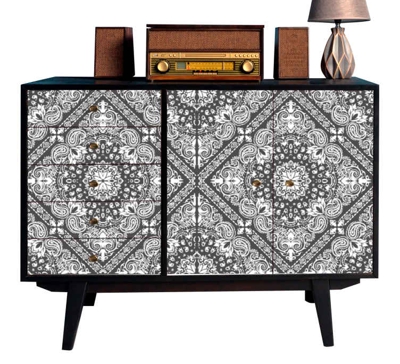 Sticker Deco Meuble Bandana noir triangle
