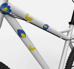 Autocollant Velo Fleurs bleues délicates características