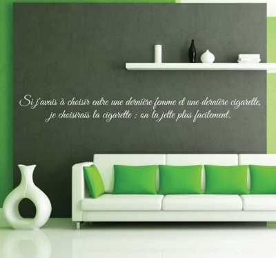 Sticker citation femme cigarette