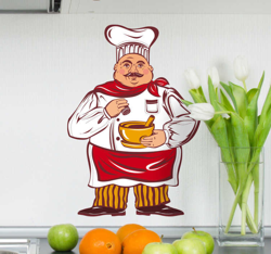 Sticker illustration chef cuisinier características