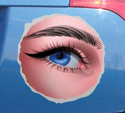 Autocollant Voiture Yeux réalistes, conception furtive en oferta