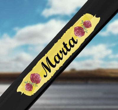 Décoration murale fleur rose vélo personnalisable