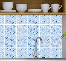 Autocollant Carrelage Delfts bleu paisley características