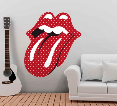 Sticker Retro Langue des pierres qui roulent