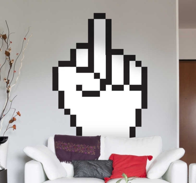 Sticker mural curseur fuck you