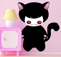 Sticker enfant fille chat precio