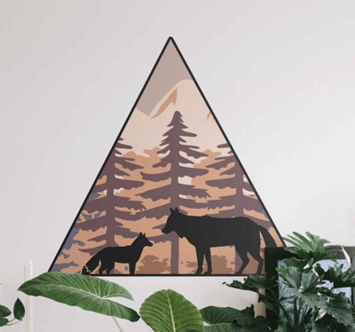 Sticker Animal Sauvage Loup et renard