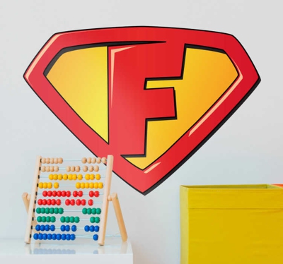 Sticker enfants super man « f »