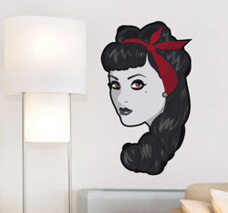 Sticker pin-up zombie en oferta