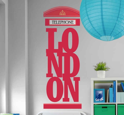 Sticker London Lettrage de repère de londres