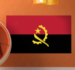 Autocollant mural drapeau Angola características