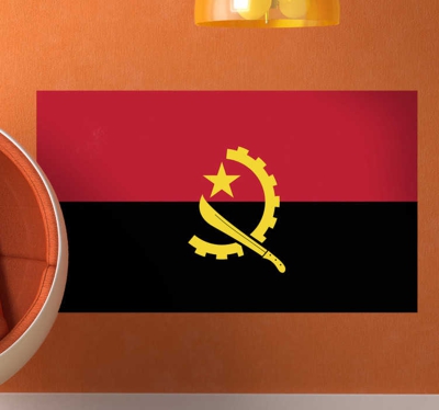 Autocollant mural drapeau Angola