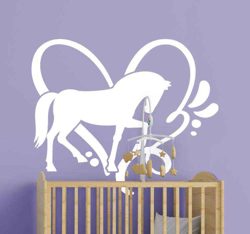 Sticker Animal Ferme Cheval et un coeur precio