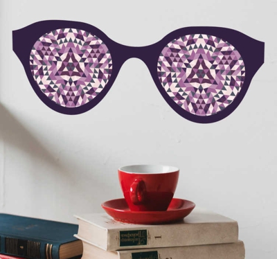 Sticker lunettes kaléidoscope