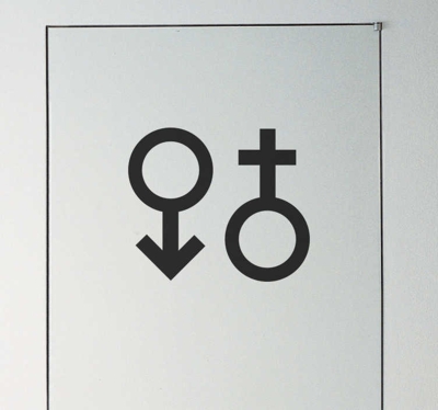 Sticker symbole mâle femelle
