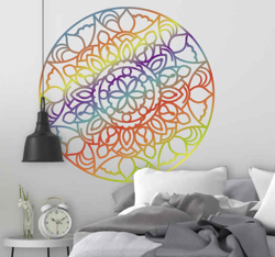 stickers voiture fleurs Mandala arc-en-ciel coloré características