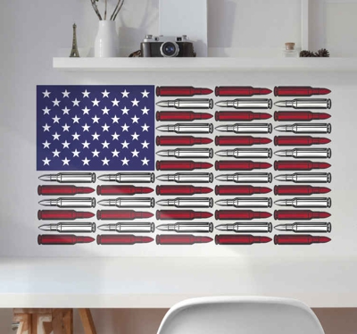 Sticker Mural Balles usa