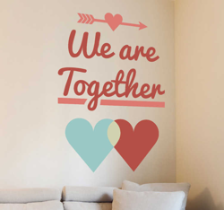 Autocollant mural we are together precio