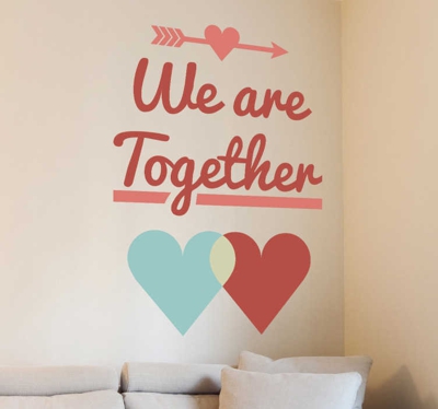 Autocollant mural we are together
