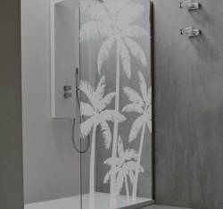 Sticker Salle de Bain Palmiers pour Paroi Douche características