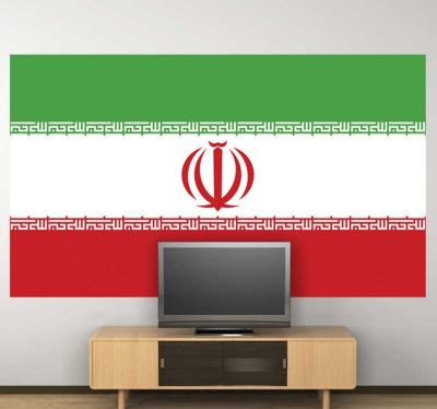 Autocollant mural drapeau Iran