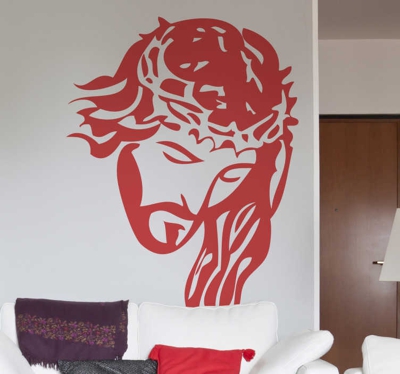 Autocollant mural portrait Christ