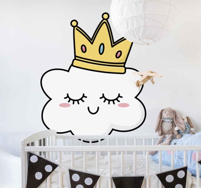 Sticker mural Illustration Nuage avec une couronne