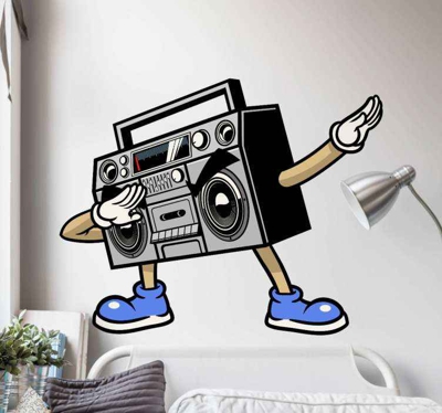 Sticker Retro Boombox rétro