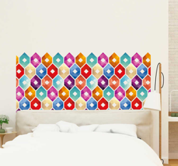 Sticker Mural Hexagones colorés precio