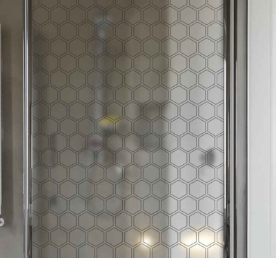Sticker pour Paroi de Douche hexagonale