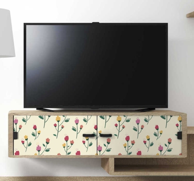 Sticker Meuble Peinture de pavots