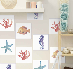 Sticker Salle de Bain animaux de la mer en oferta
